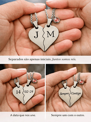 Colar Coração Dividido – Edição Dia dos Namorados❤️ 