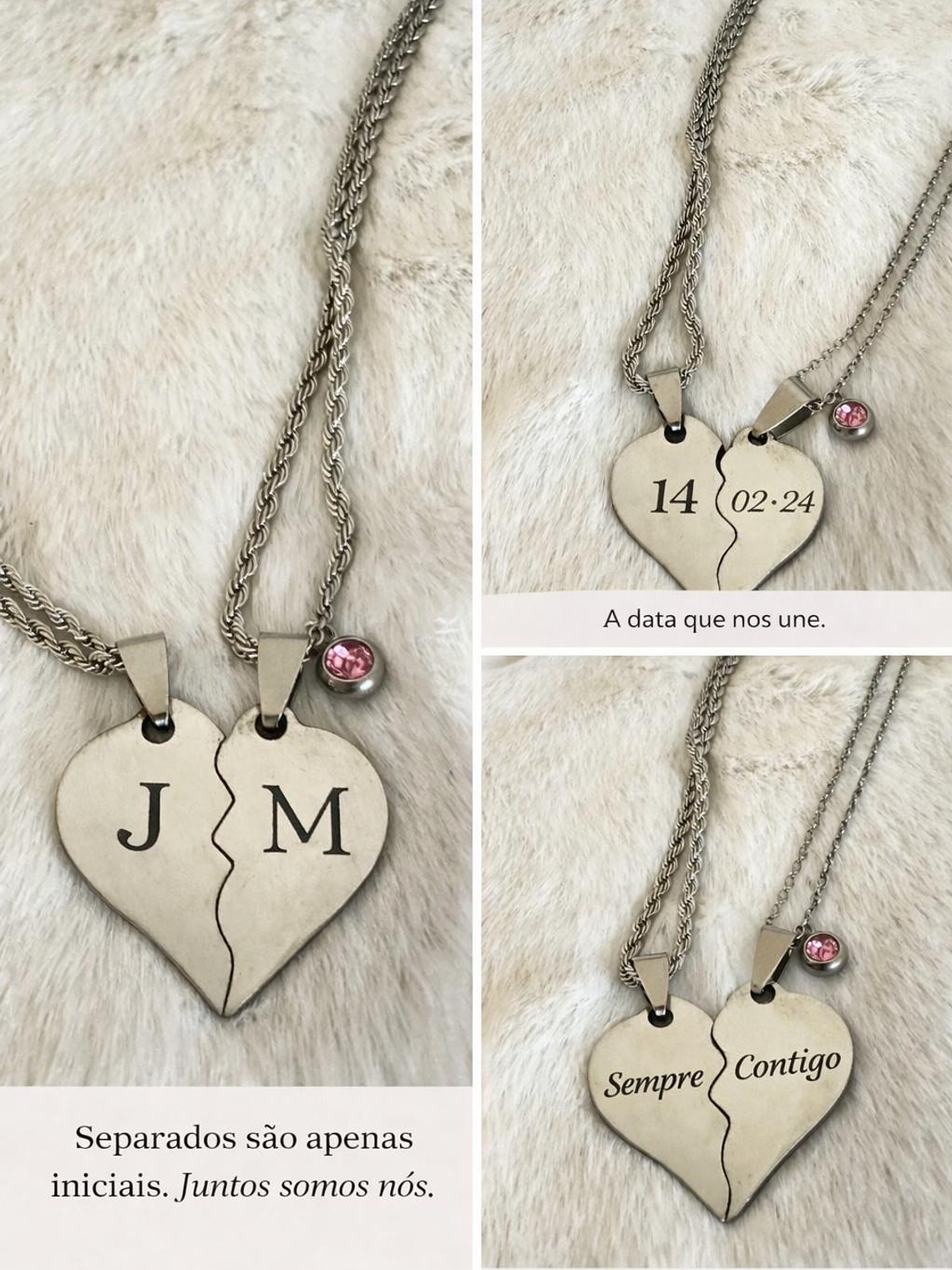 Colar Coração Dividido – Edição Dia dos Namorados❤️  3