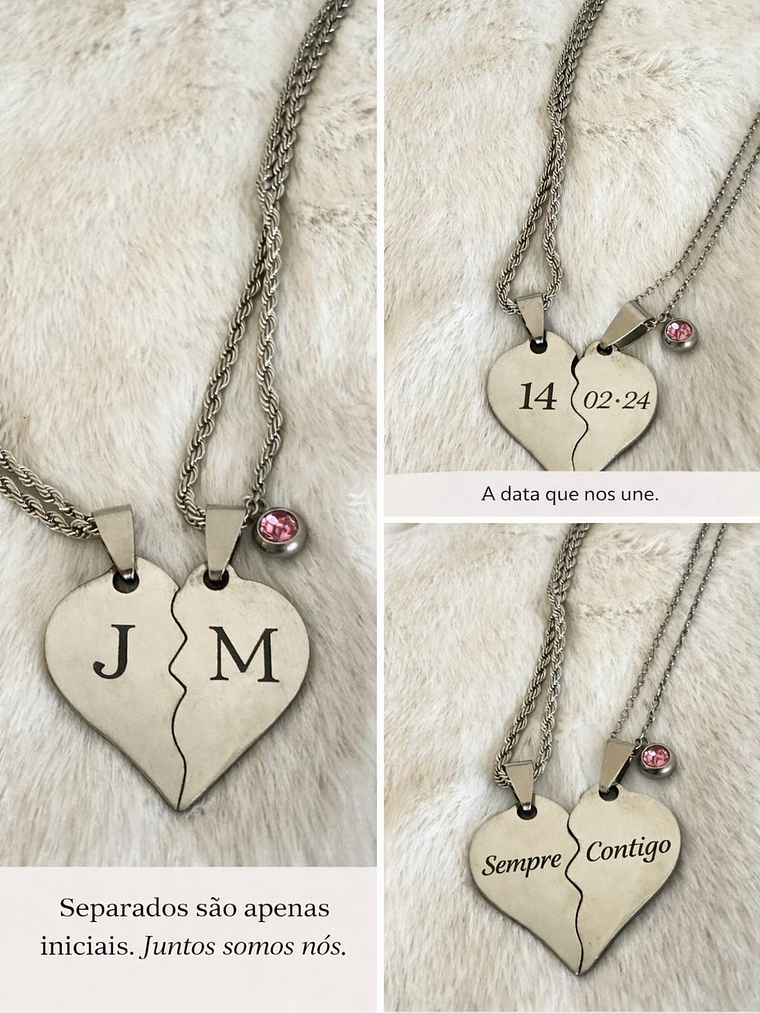 Colar Coração Dividido – Edição Dia dos Namorados❤️  3