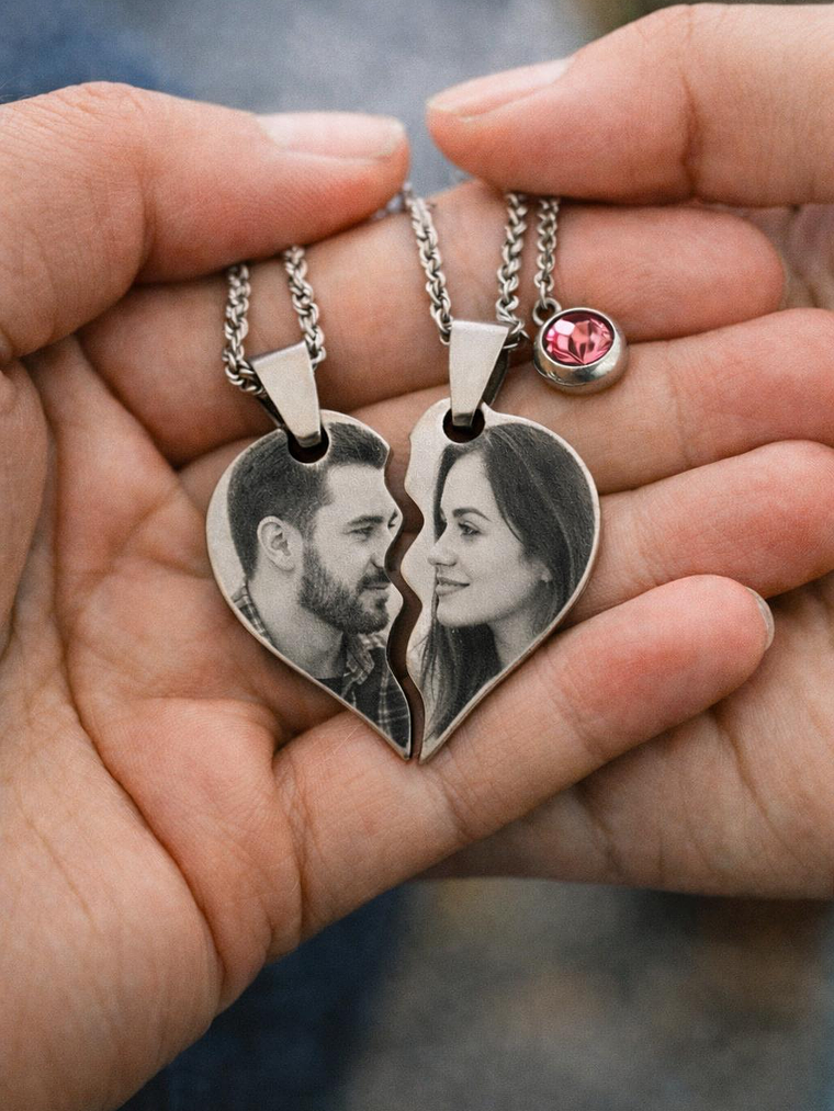 Colar Coração Dividido – Edição Dia dos Namorados❤️  1