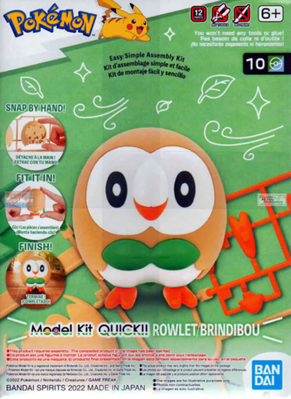 Rowlet Quick 10 Pokemon Model Kit Bandai Hobby 2
