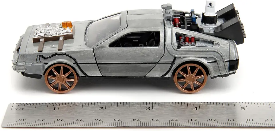 Delorean Rail Wheels 1:32 Time Machine Back To The Future 3