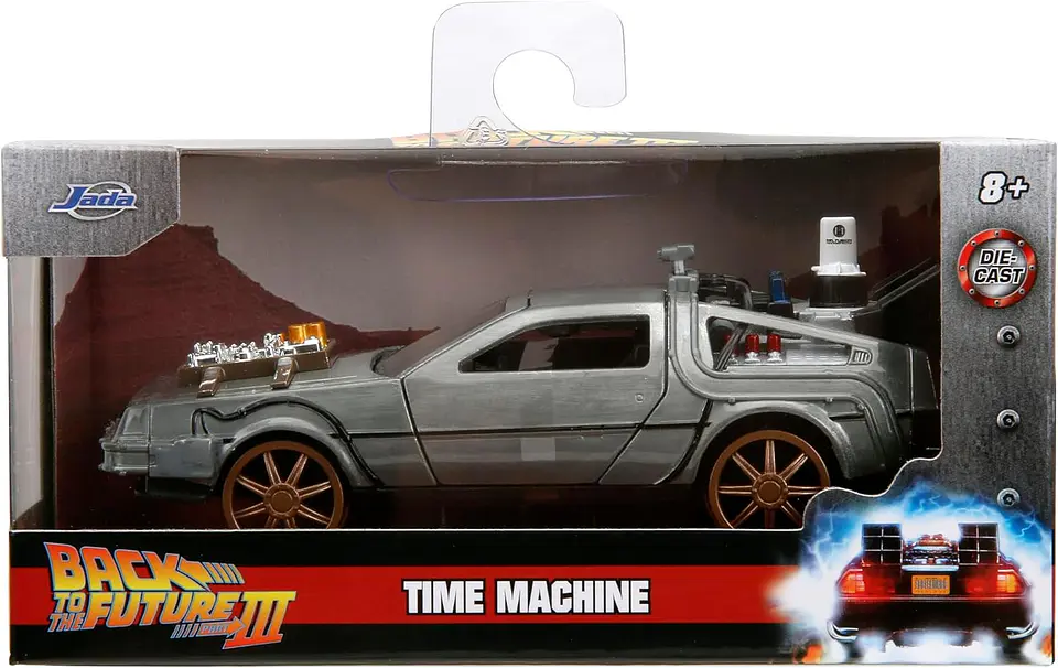 Delorean Rail Wheels 1:32 Time Machine Back To The Future 1