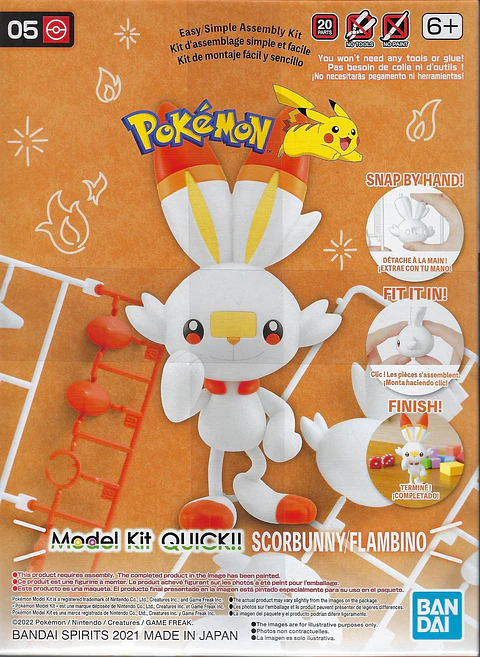 Scorbunny Quick 05 Pokemon Model Kit