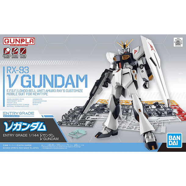 Entry Grade 1/144 RX-93 Ν Gundam (3L) Model Kit