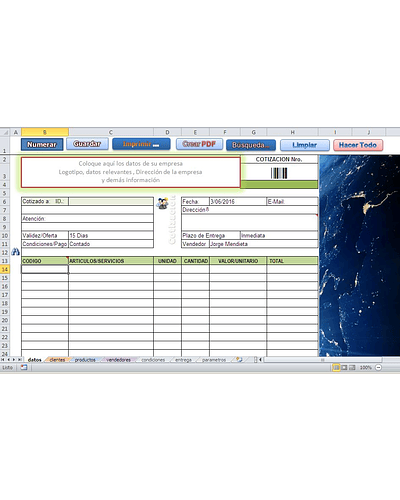 Sistema de Cotizaciones Automaticas con Excel
