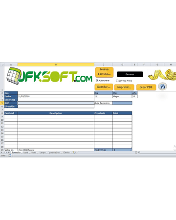 Plantilla Llenado de Facturas Preimpresas con Excel  * Gratis