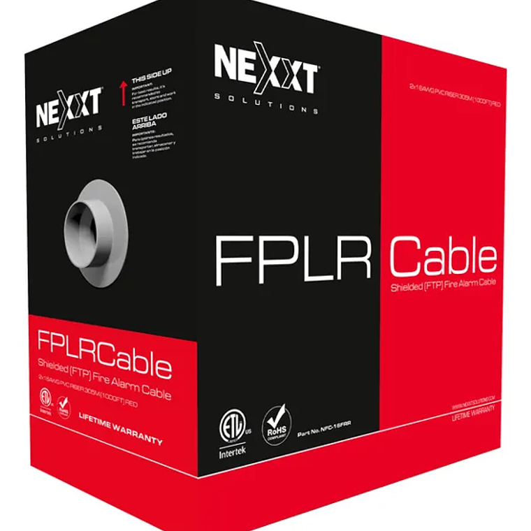 Cable De Incendios Blindado Fplr 18awg 305mts Rojo 1