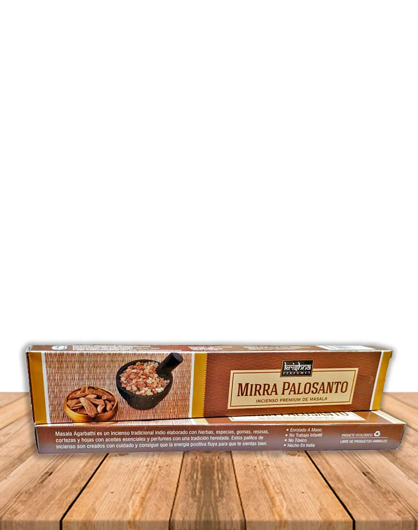 Incienso Krishna Premium Mirra Con Palo Santo 15 grs 2