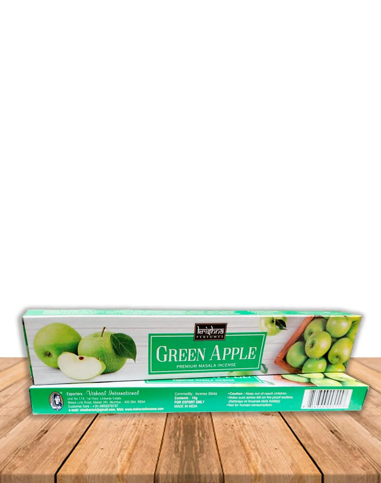 Incienso Krishna Premium Manzana Verde 15 grs 2