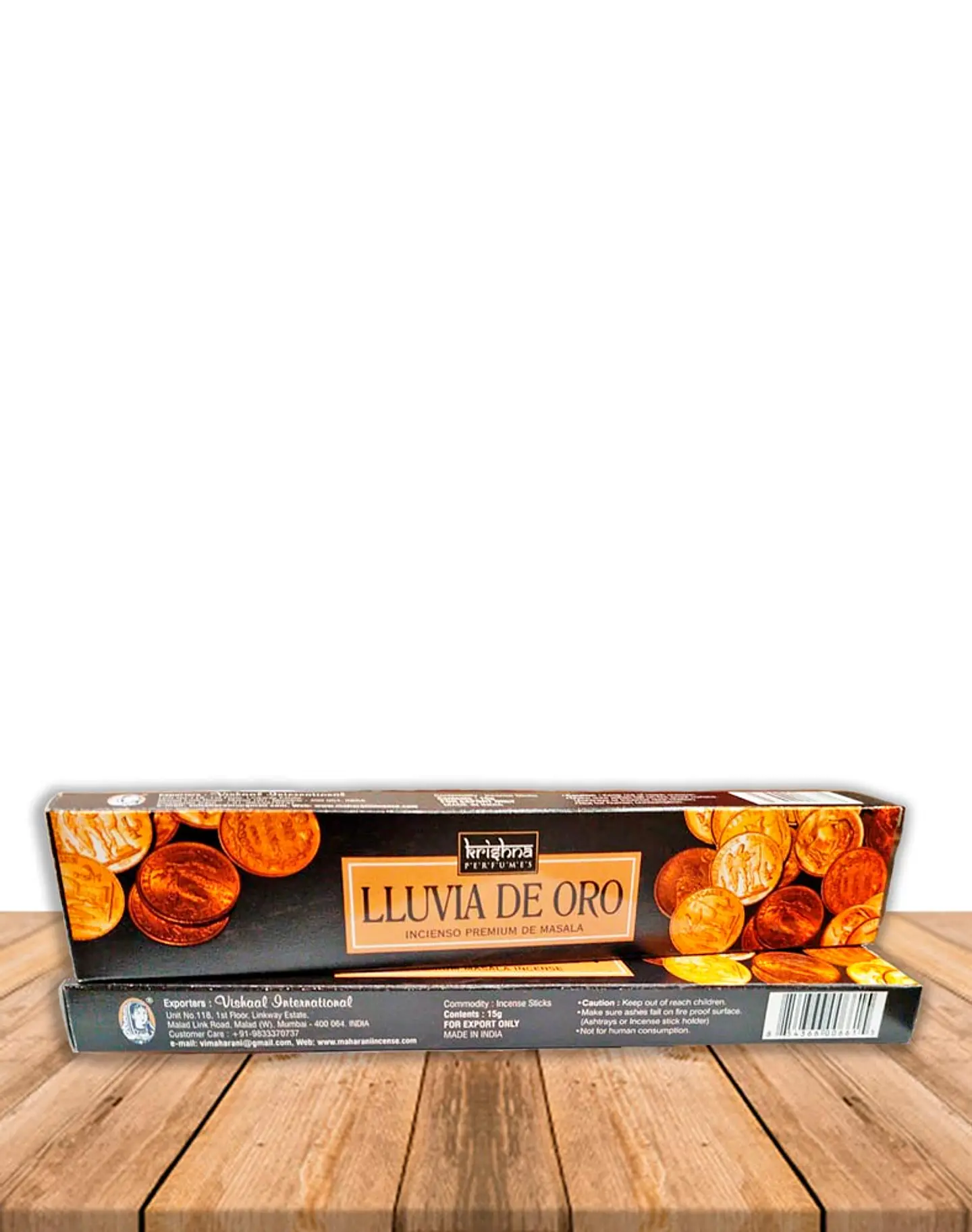 Incienso Krishna Premium Lluvia de Oro 15 grs 2