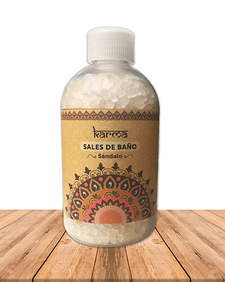 SAL DE BAÑO KRISHNA  SANDALO  250 ML.