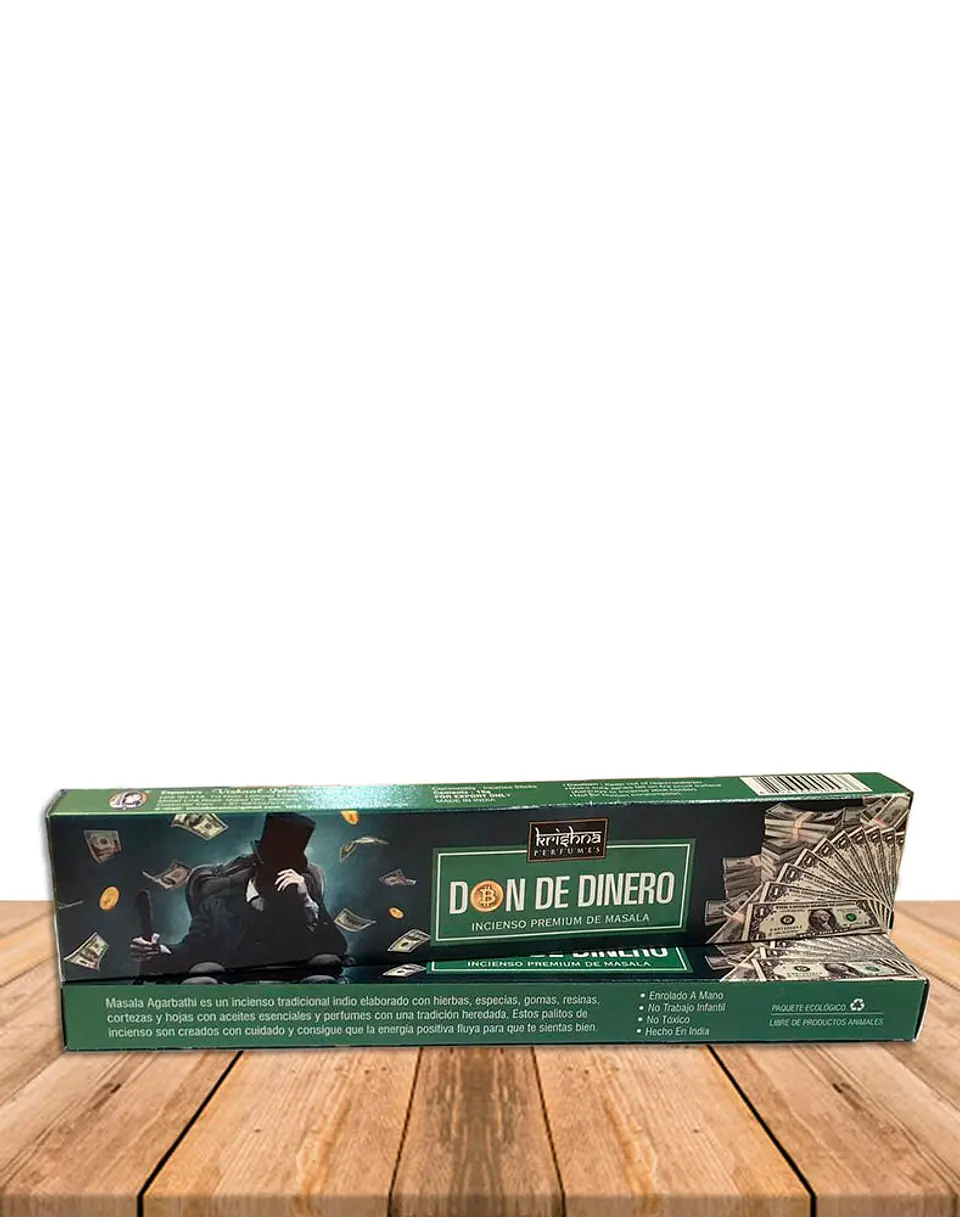 Incienso Krishna Premium Don Juan Del Dinero 15 grs 2
