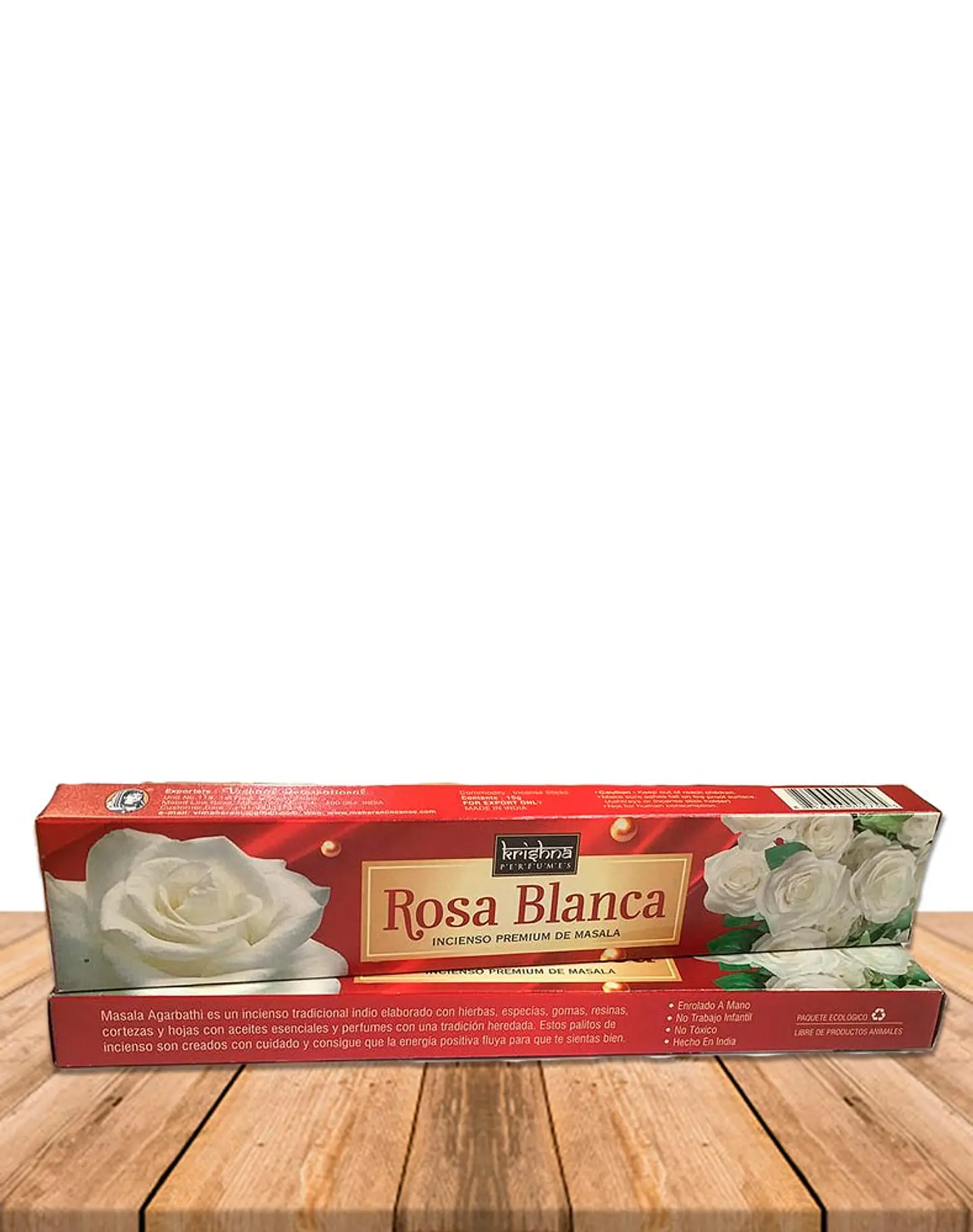 Incienso Krishna Premium Rosa Blanca 15 grs 2