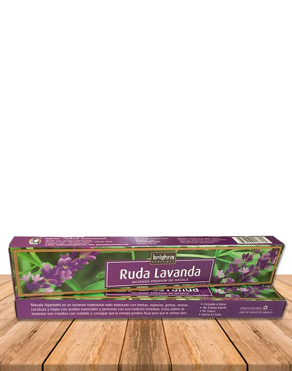 Incienso Krishna Premium Ruda Con Lavanda 15 grs 2