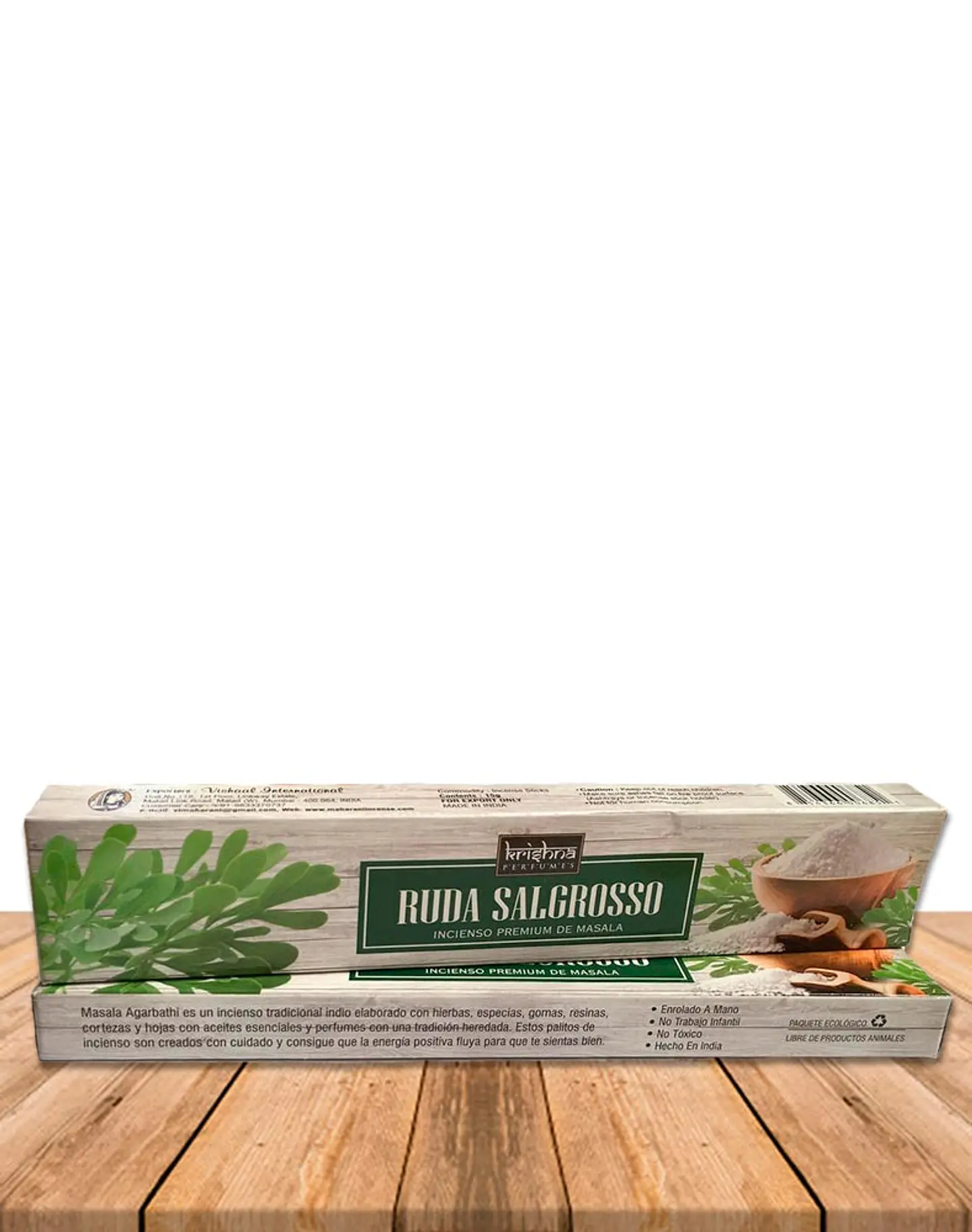 Incienso Krishna Premium Ruda Sal Gruesa 15 grs 2