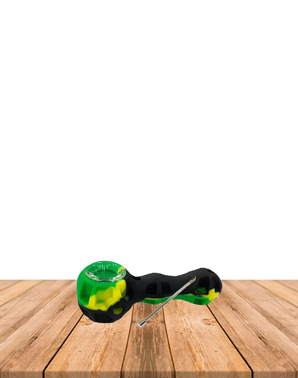 Pipa Silicona Con Vidrio  1