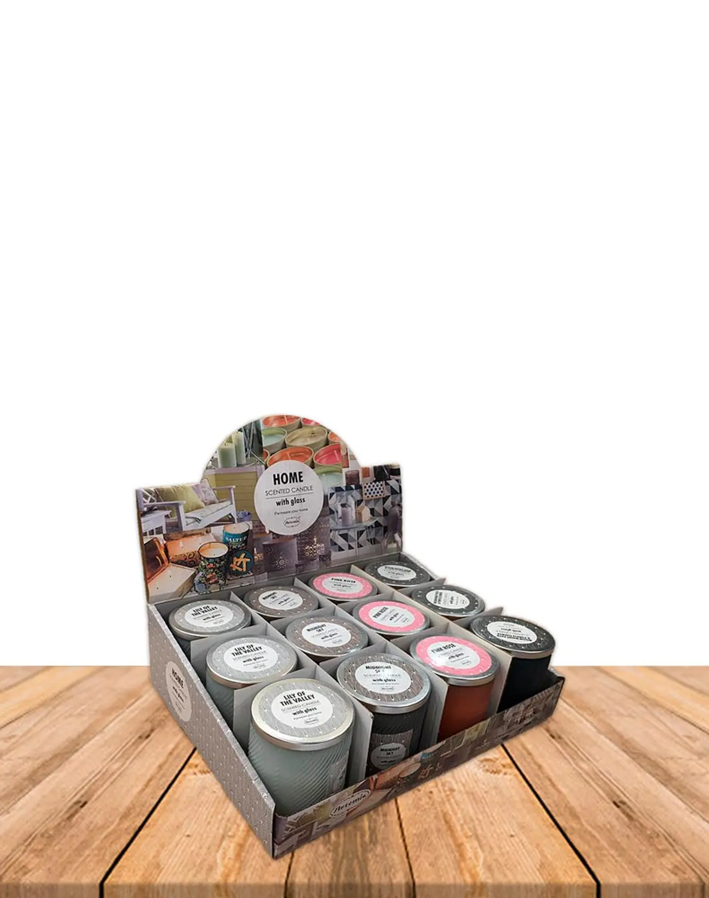 Vela Aromatica Surtida  Home Fragance Vidrio Tallado JI19-456 1