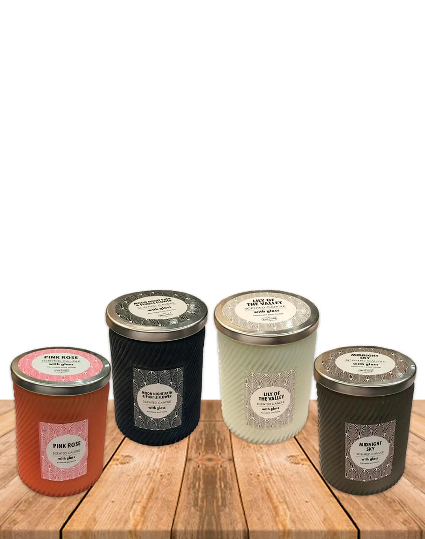 Vela Aromatica Surtida  Home Fragance Vidrio Tallado JI19-456 2