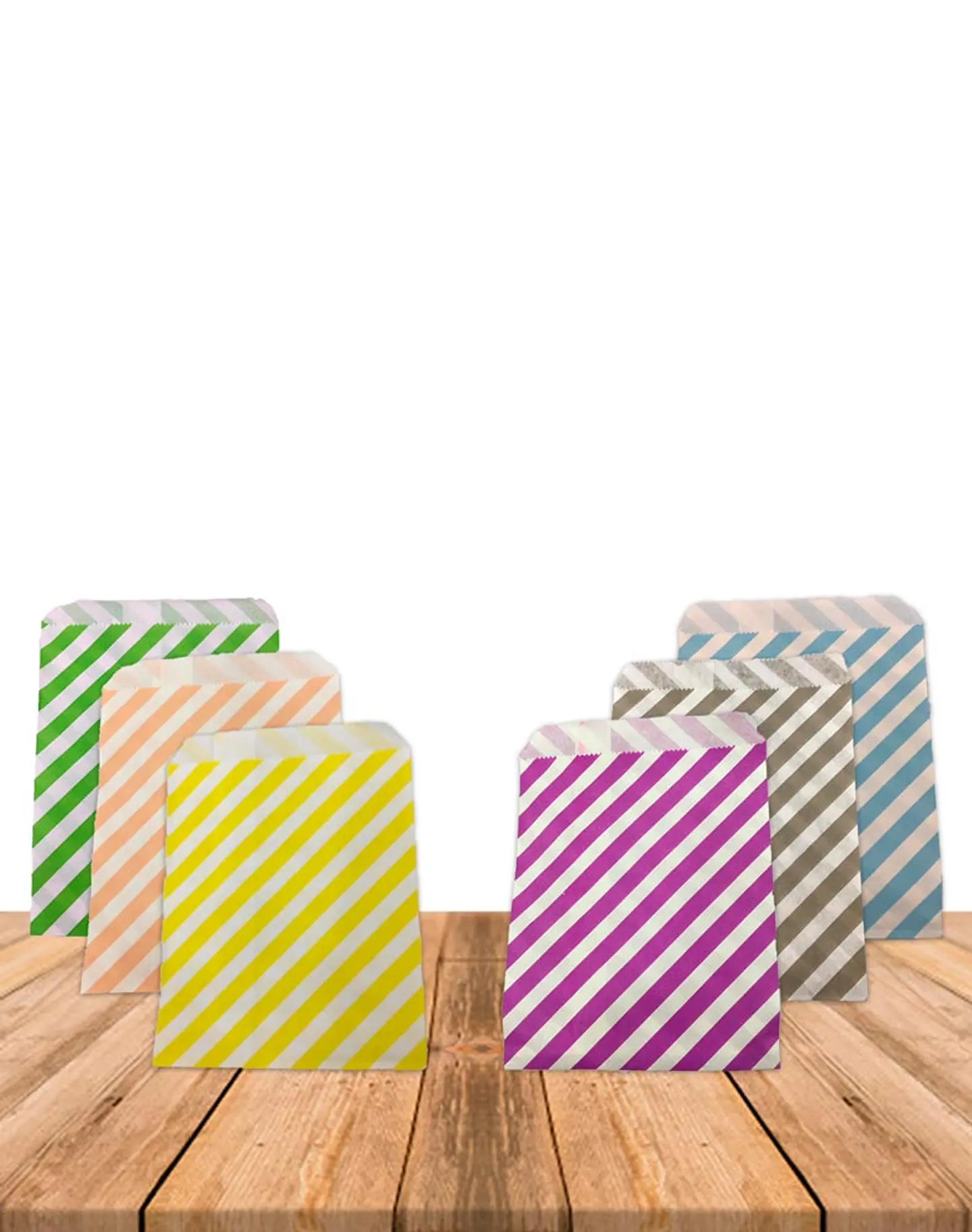 Bolsa Papel Rayas (Cambucho) 18X13 JI15-006 1