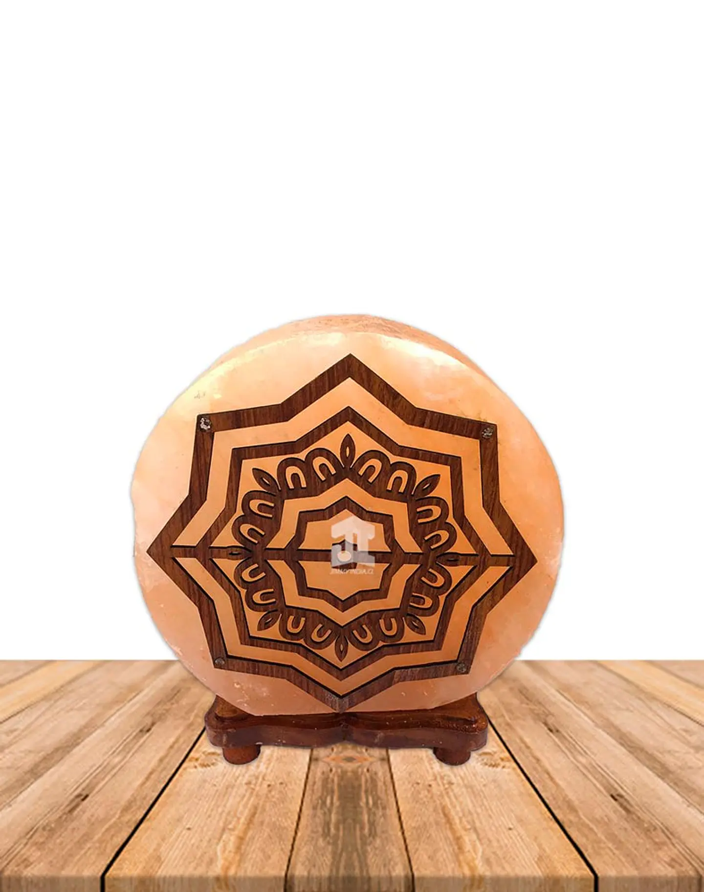 Lampara de Sal Diseño Mandala N°1 Redondo 9