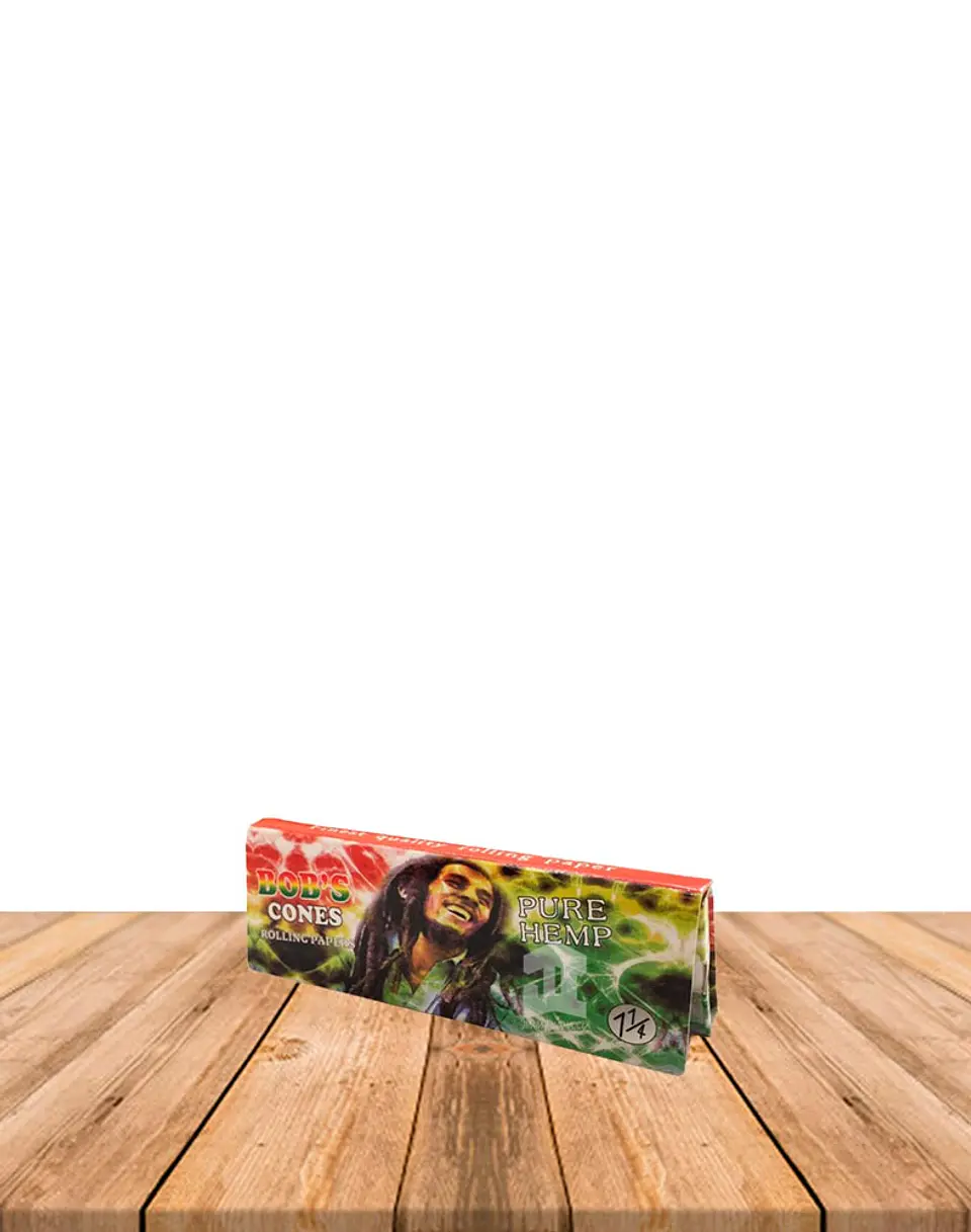 Papelillo Bob Marley Combustion Lenta Hemp 1 1/4 1