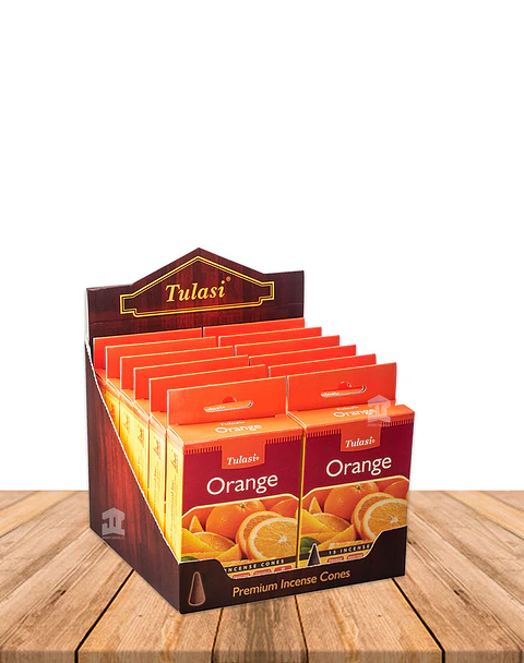 Incienso Tulasi Cono Naranja 