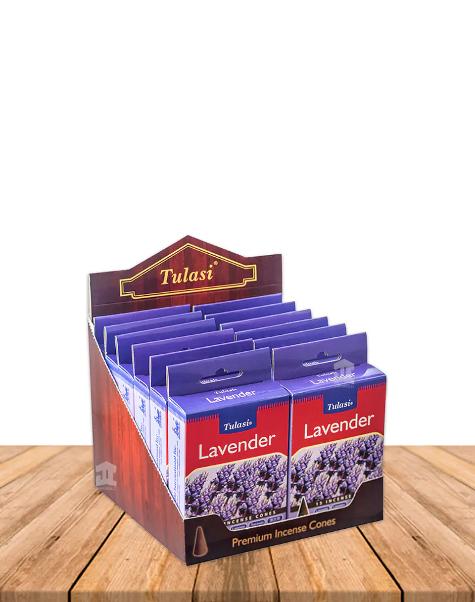 Incienso Tulasi Cono Lavanda 2