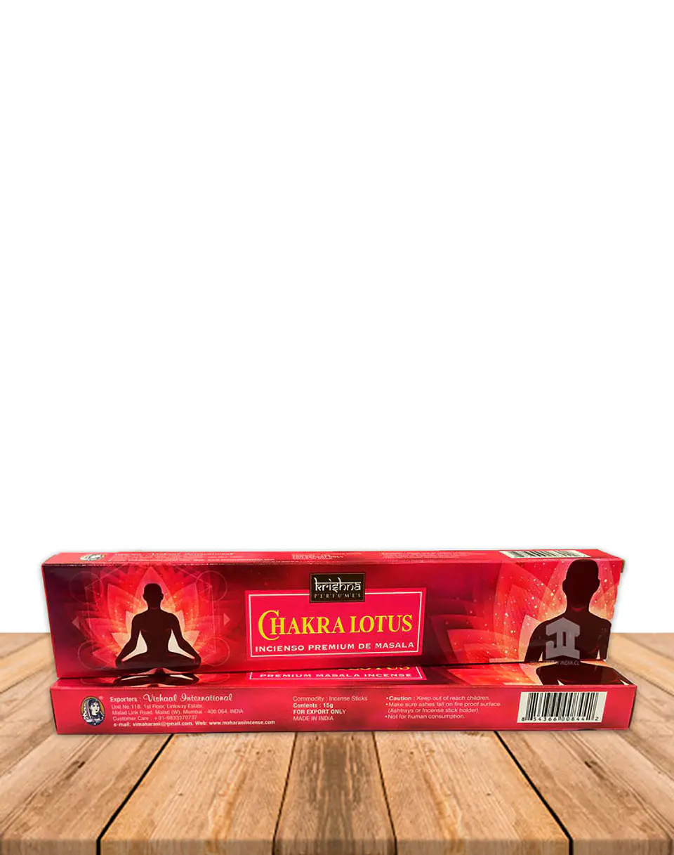 Incienso Krishna Premium Chakra Lotus 15 grs 2