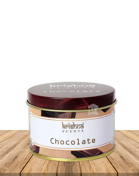Vela Lata Krishna Doble Mecha Chocolate 165 grs