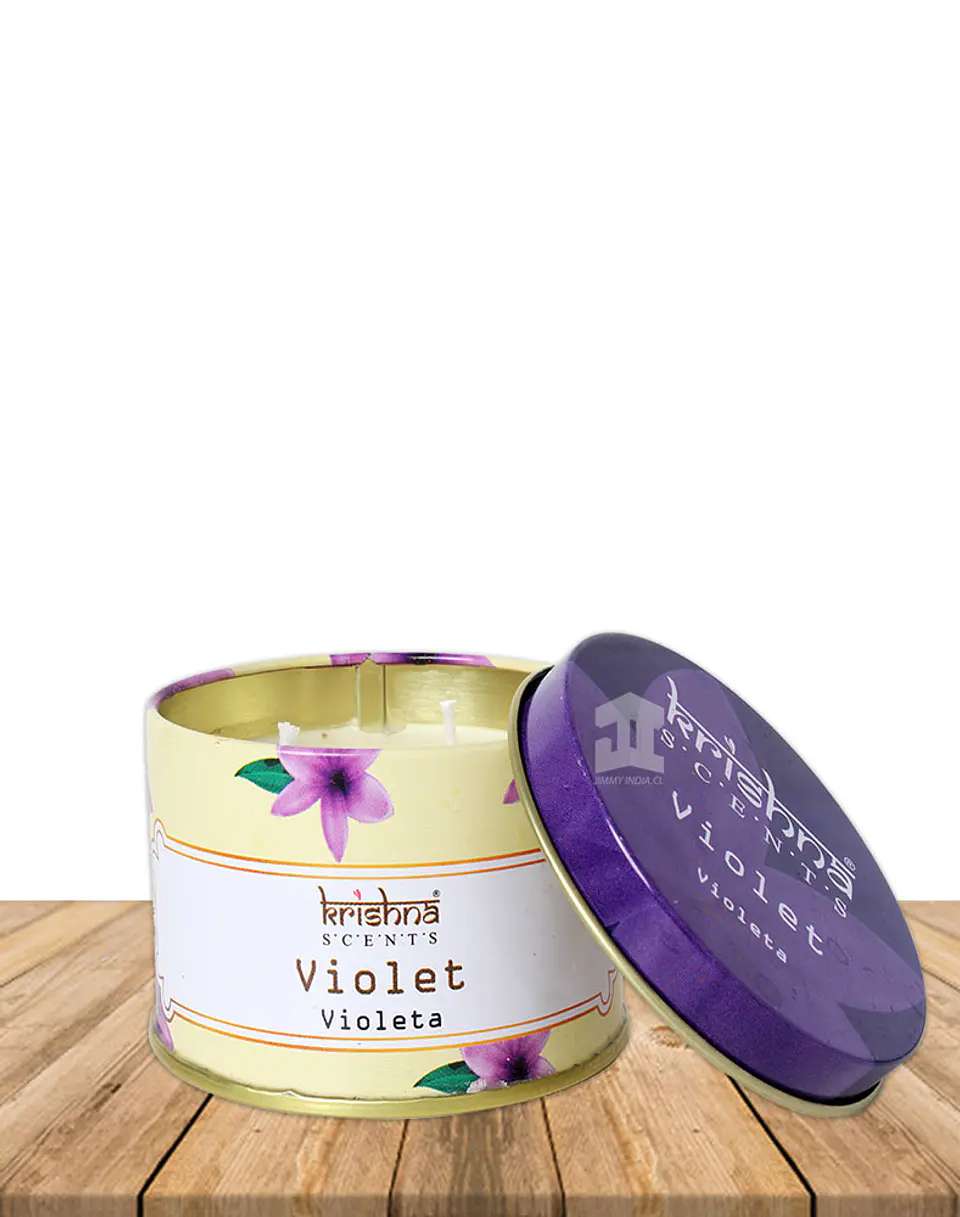 Vela Lata Krishna Doble Mecha Violeta 165 grs 2