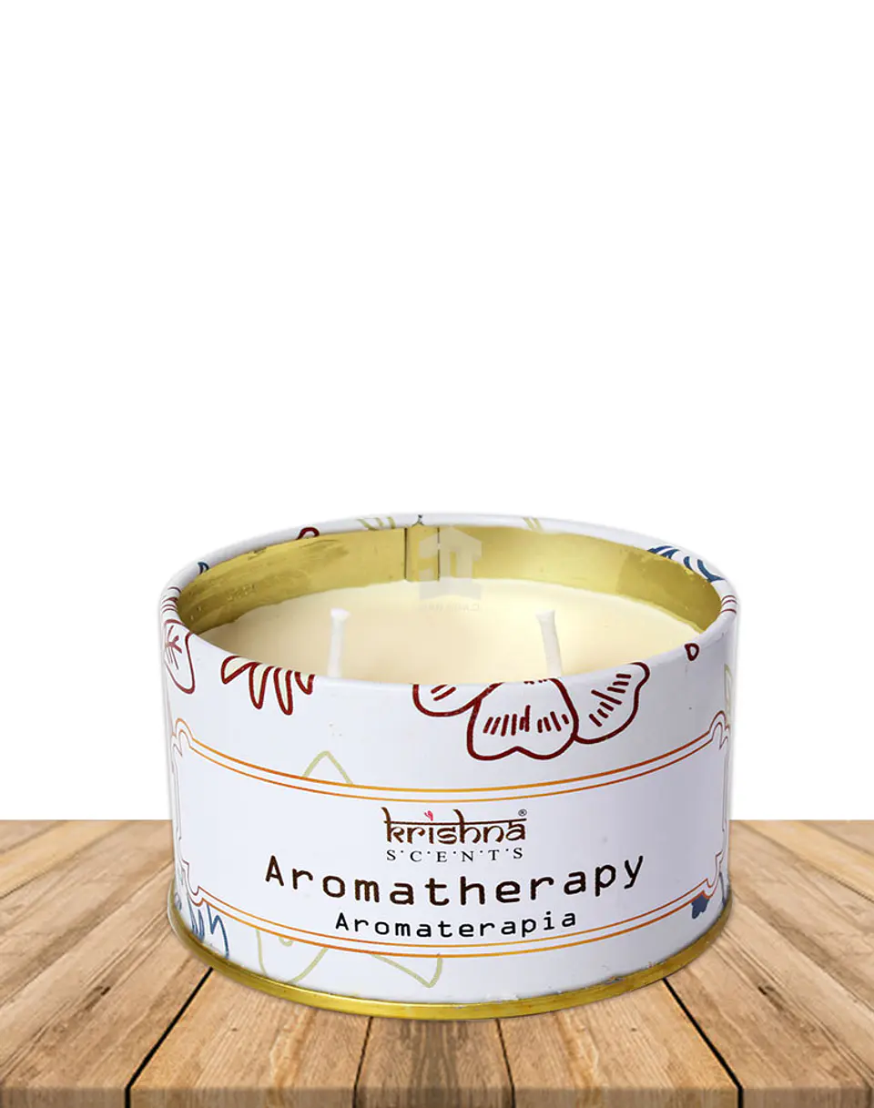 Vela Lata Krishna Doble Mecha Aromaterapia 165 grs 3