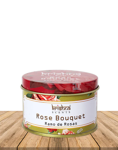 Vela Lata Krishna Doble Mecha Ramo de Rosas 165 grs