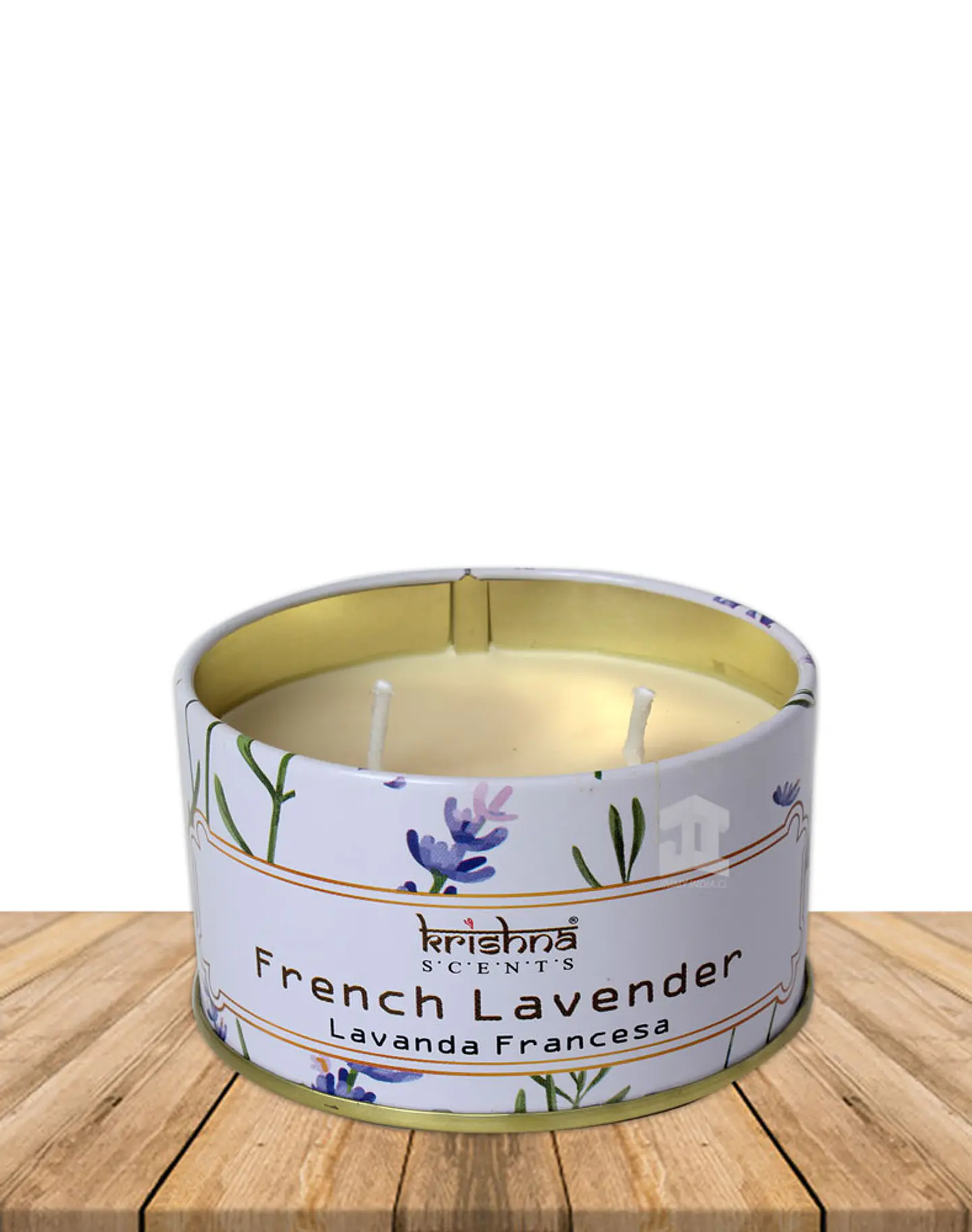 Vela Lata Krishna Doble Mecha Lavanda 165 grs 3
