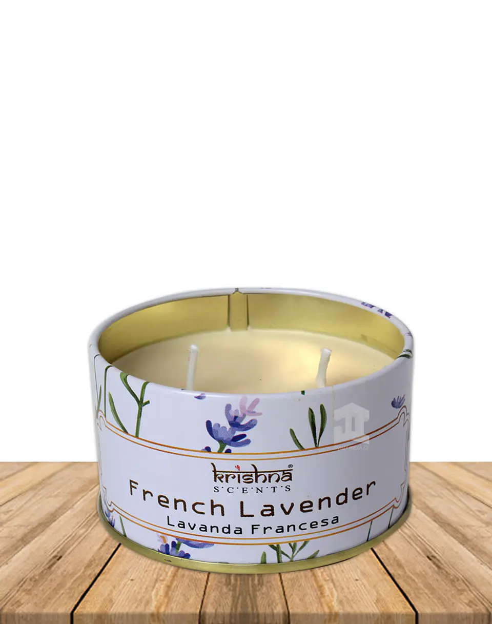 Vela Lata Krishna Doble Mecha Lavanda 165 grs 3