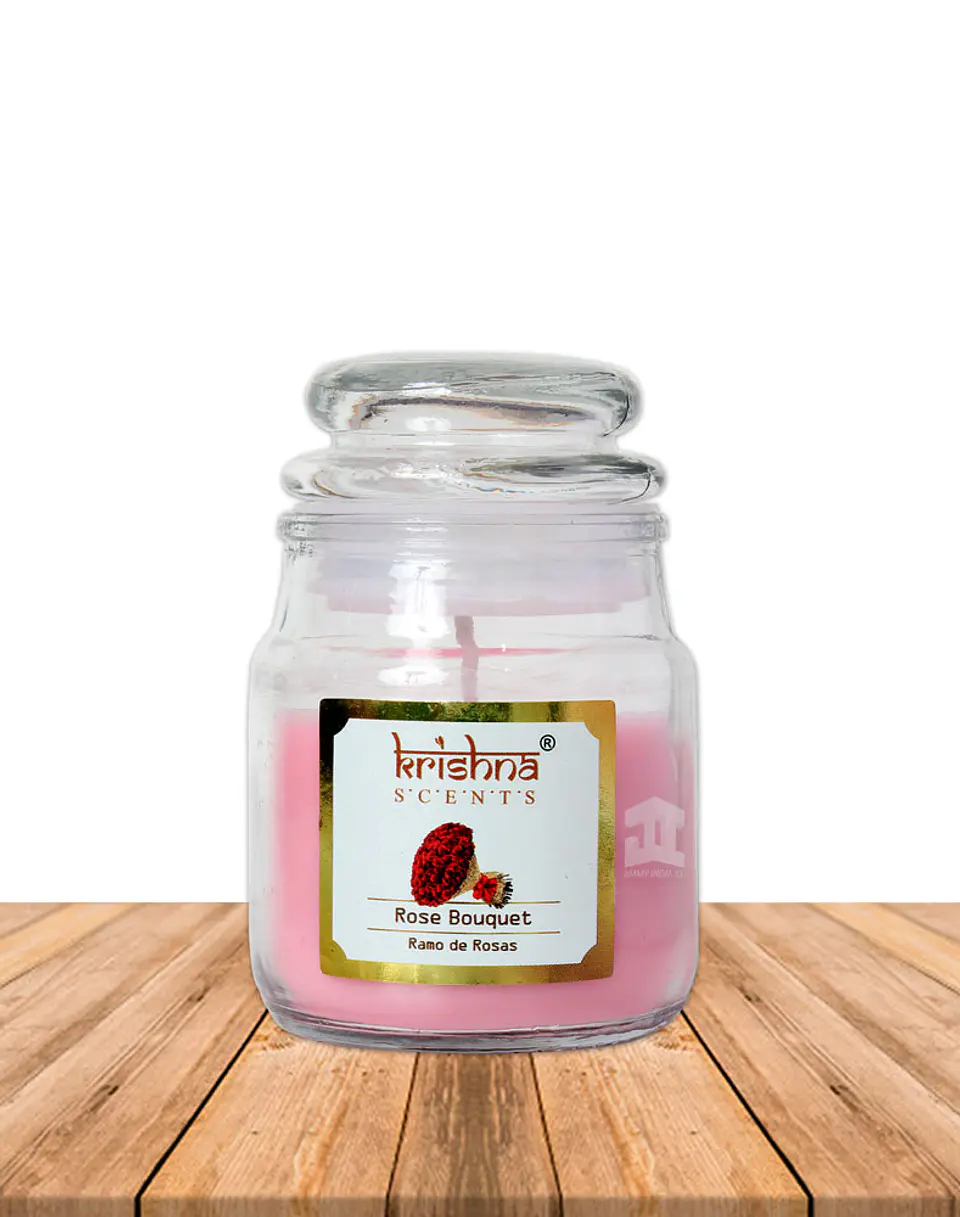 Vela vidrio krishna aroma Ramo De Rosas 75 grs 1