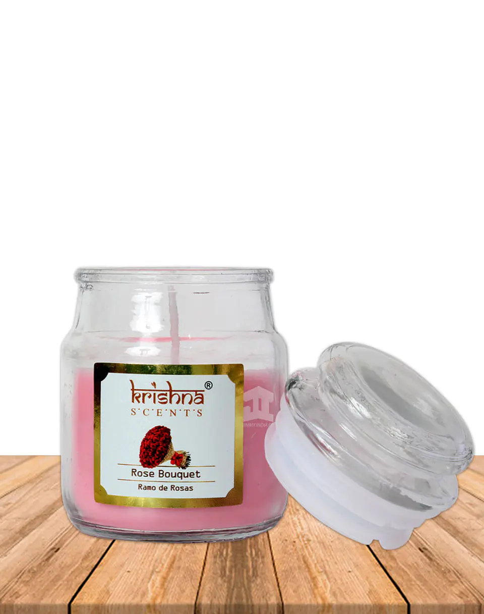 Vela vidrio krishna aroma Ramo De Rosas 75 grs 2