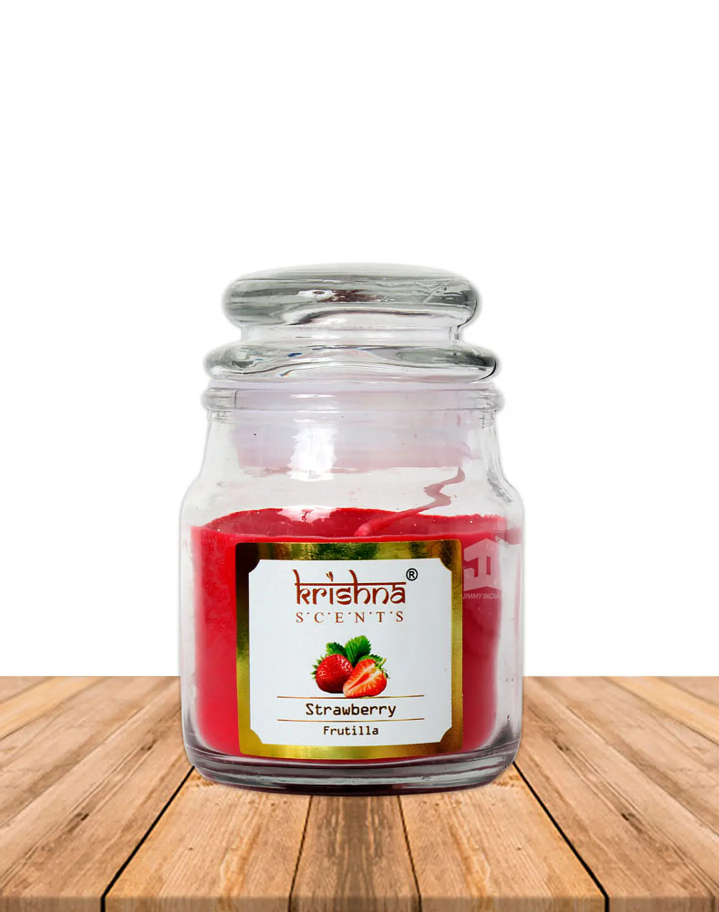 Vela vidrio krishna aroma Frutilla 75 grs 1