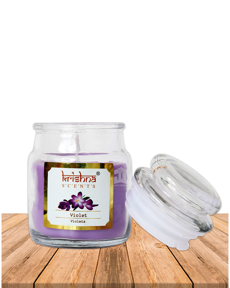  Vela Aromatica Frasco Krishna Violeta 75grs 