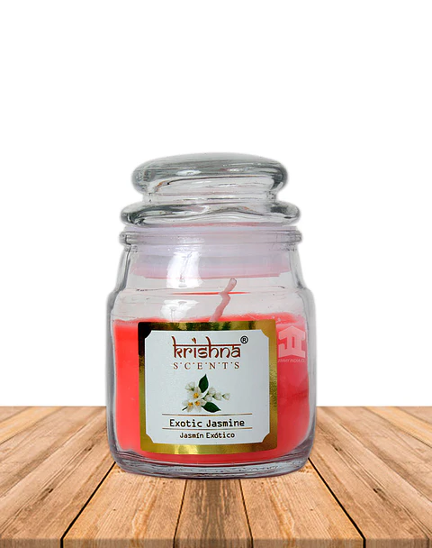 Vela vidrio krishna aroma Jazmín 75 grs