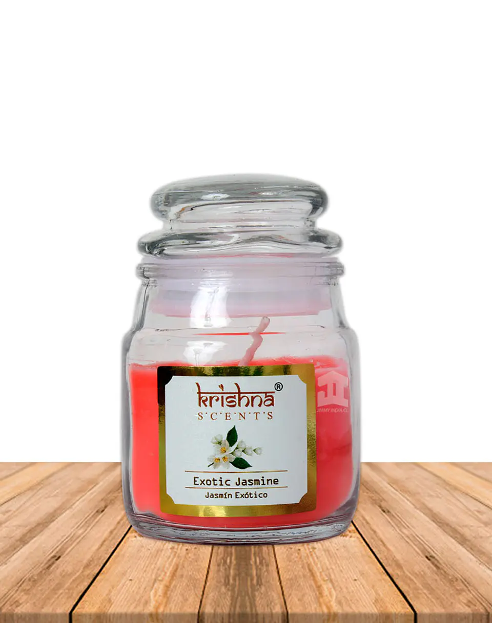 Vela vidrio krishna aroma Jazmín 75 grs 1