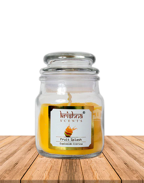 Vela vidrio krishna aroma Explosión Cítrica 75 grs