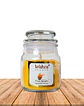 Vela vidrio krishna aroma Explosión Cítrica 75 grs - Miniatura 1
