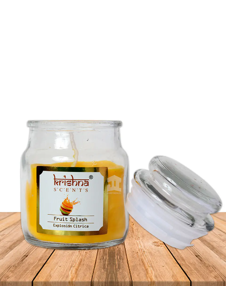 Vela vidrio krishna aroma Explosión Cítrica 75 grs 2