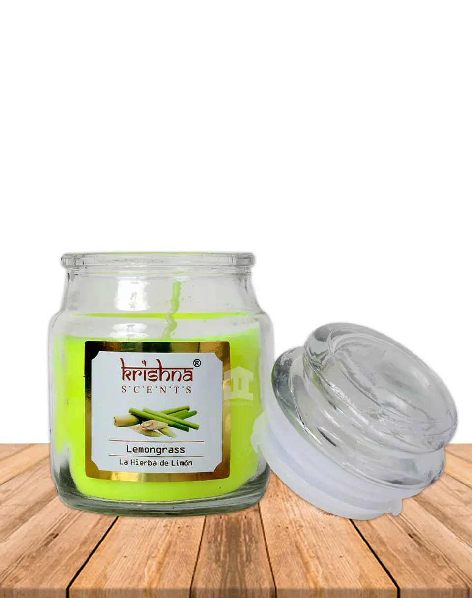 Vela vidrio krishna aroma Limón 75 grs 2