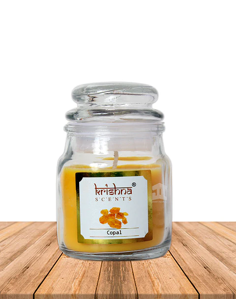 Vela vidrio krishna aroma Copal 75 grs