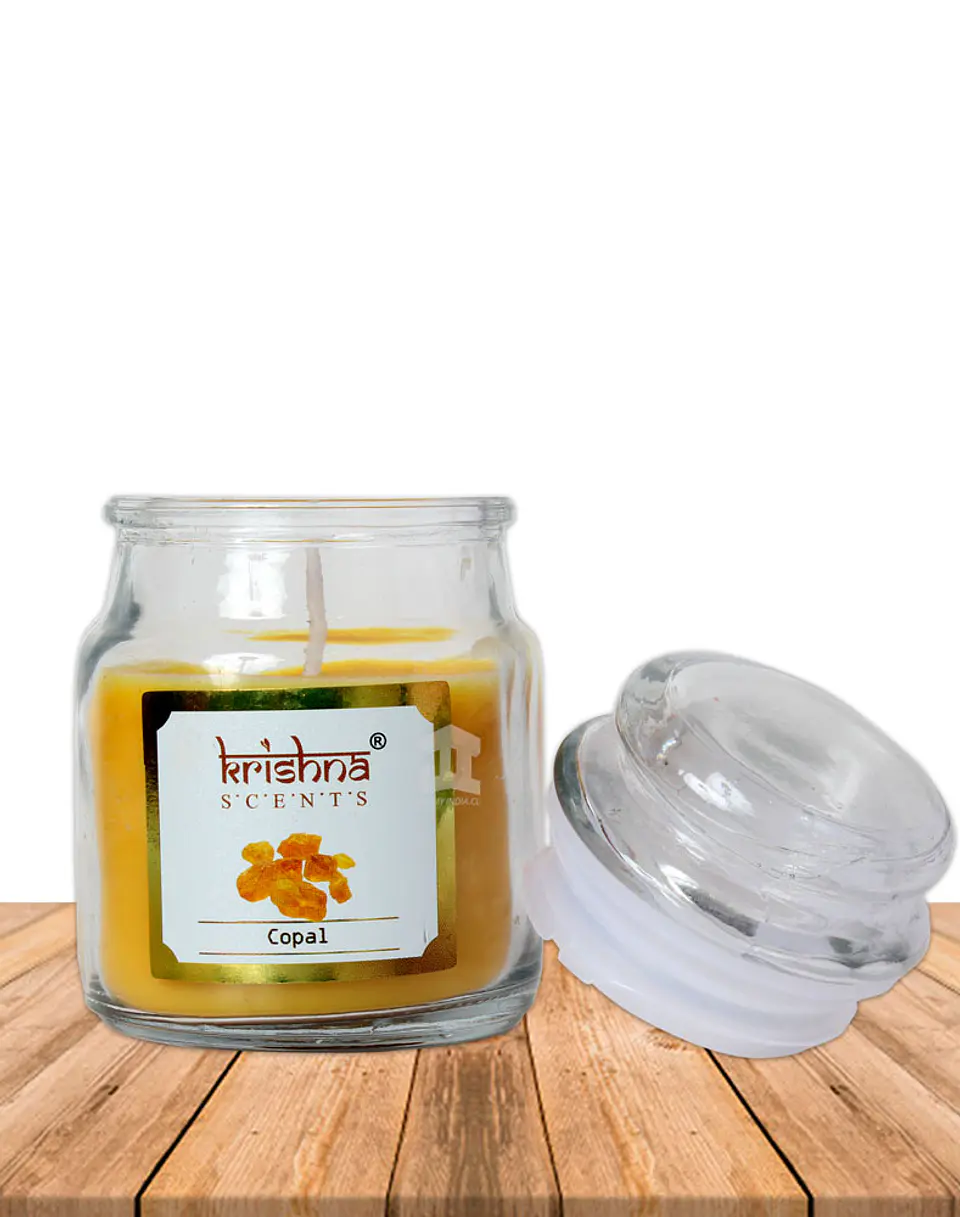 Vela vidrio krishna aroma Copal 75 grs 2