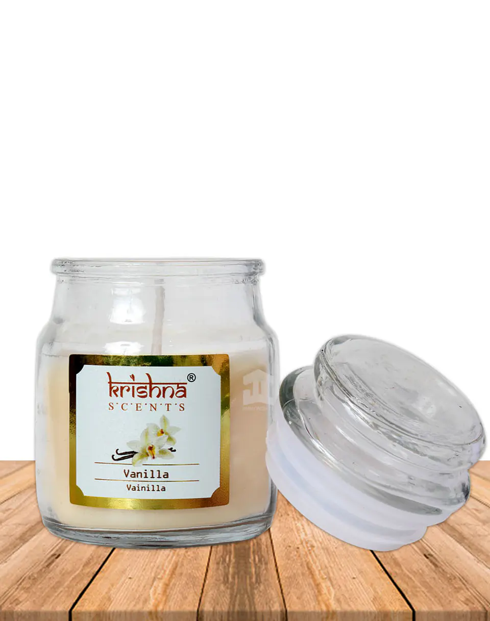 Vela vidrio krishna aroma Vainilla 75 grs 2