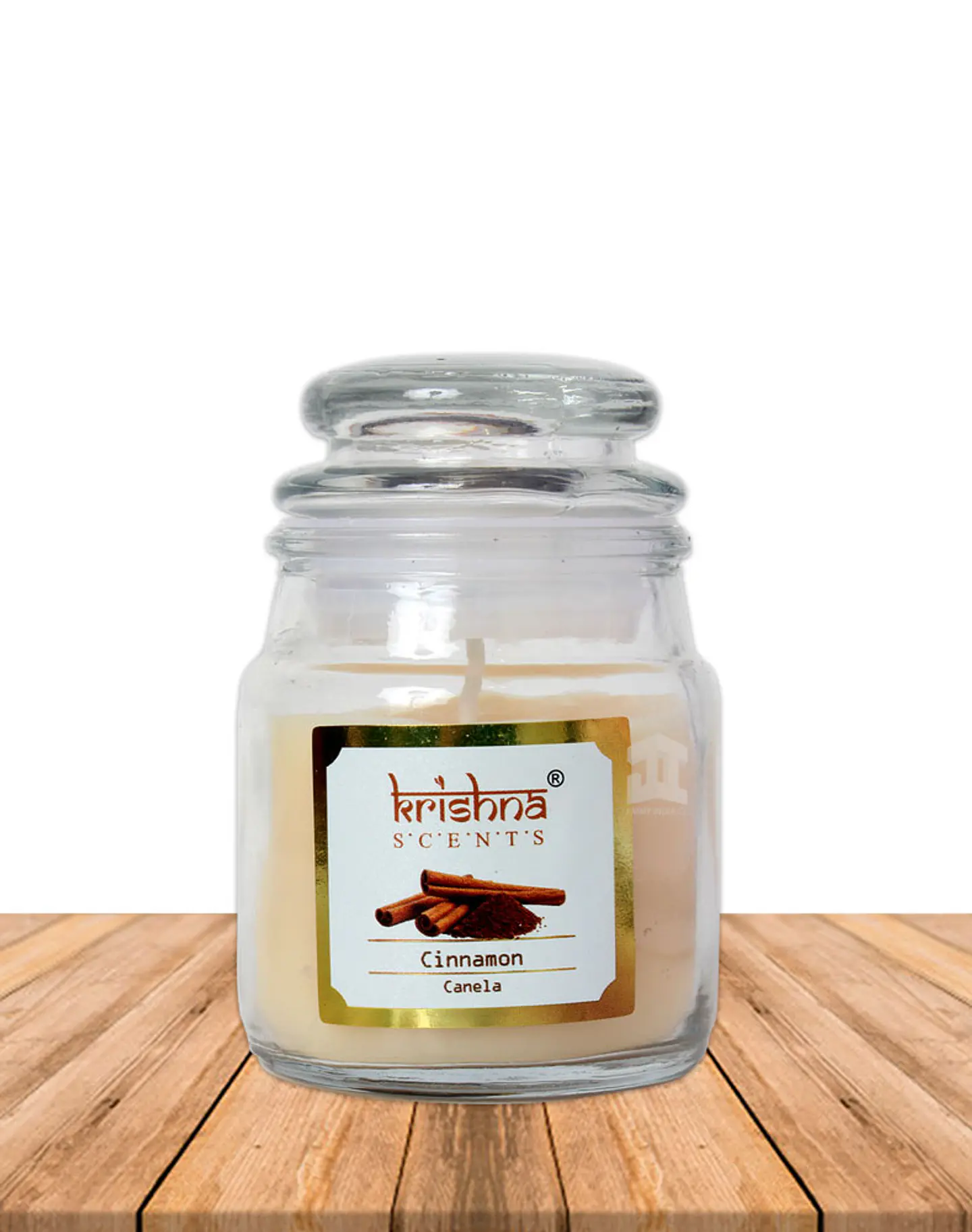 Vela vidrio krishna aroma Canela 75 grs 1