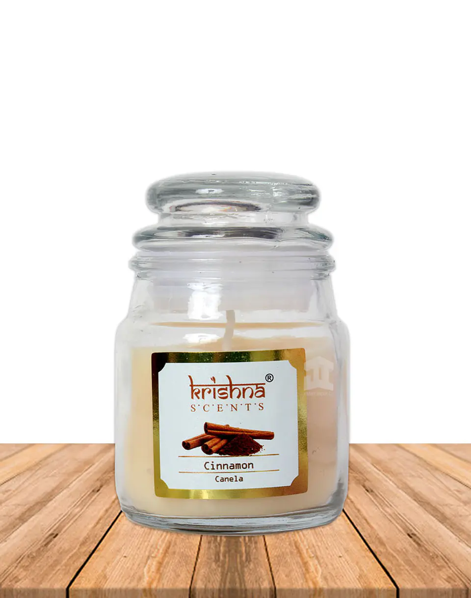 Vela vidrio krishna aroma Canela 75 grs 1